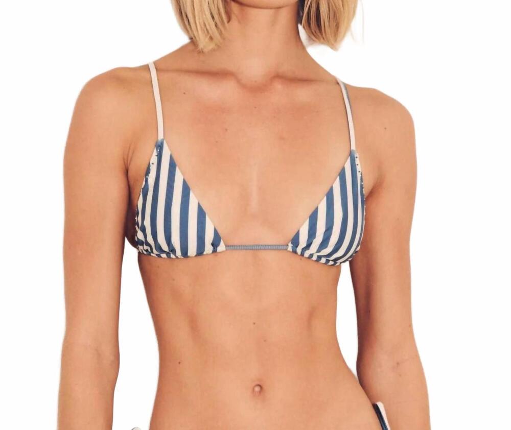 NEW CAROLINA K women's tirzi bikini top in striped